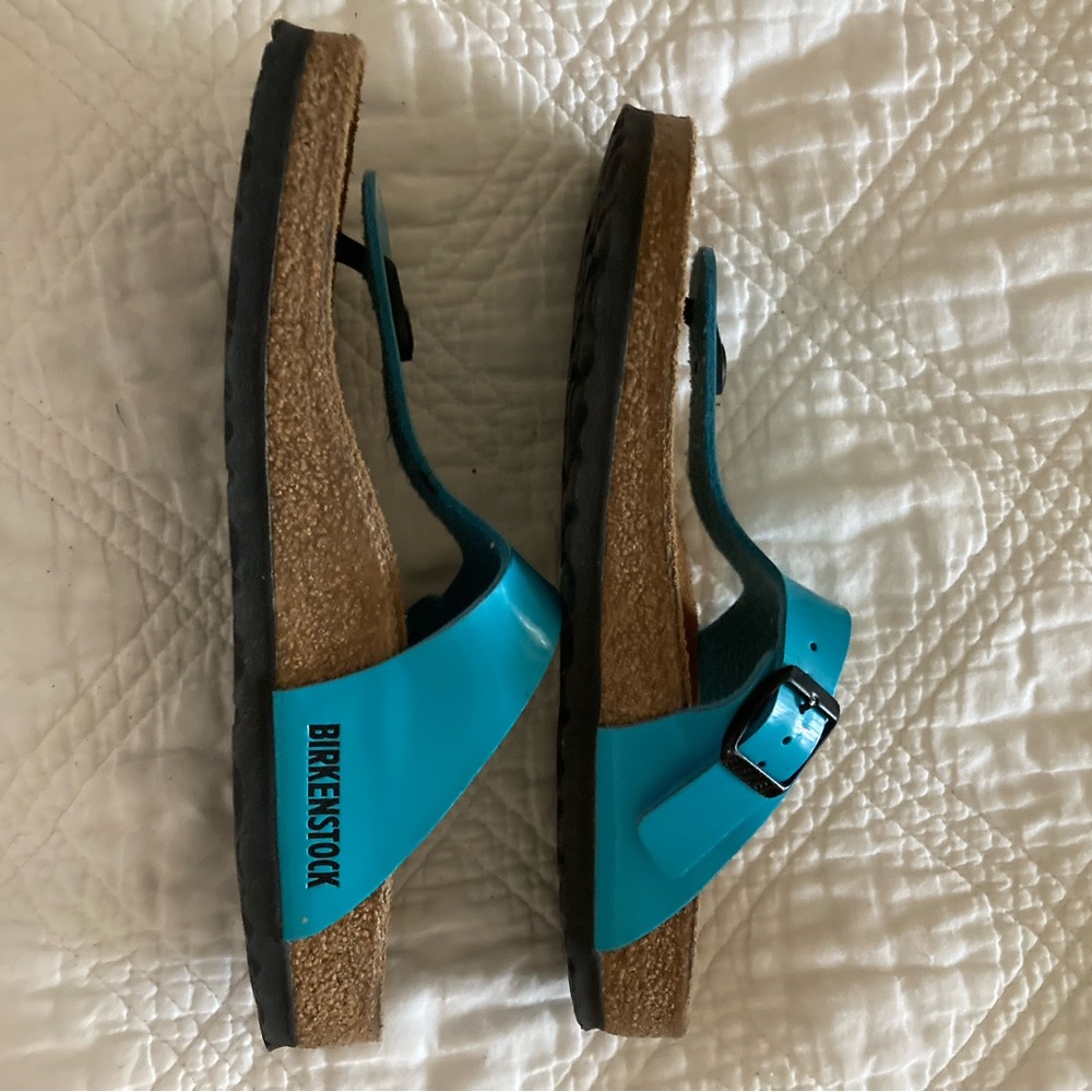Birkenstock Turquoise Gizeh Sandals 38 - Picture 2 of 4